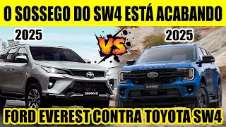 FORD EVEREST CONTRA TOYOTA SW4 A VIDA FÁCIL DO TOYOTA ESTÁ ACABANDO [upl. by Eenwahs]