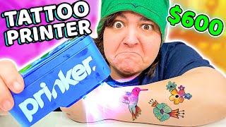 I Try 600 Tattoo Printer Machine That Went Viral TikTok [upl. by Charil237]