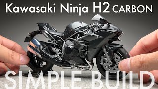 Building Tamiya 112 Kawasaki Ninja H2 CARBON Scale Model【Simple Build】 [upl. by Aenel319]