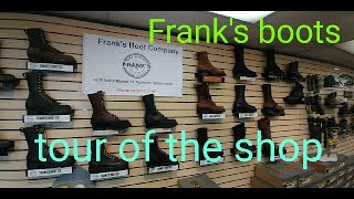 Franks boots tour of the shop and boot making Whites or Nicks no get Franks [upl. by Onahpets971]