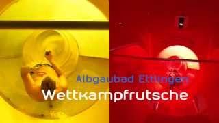 Albgaubad Ettlingen  Wettkampfrutsche AquaMatch  Duell Onride [upl. by Dnalsor]