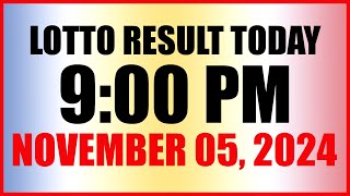 Lotto Result Today 9pm Draw November 5 2024 Swertres Ez2 Pcso [upl. by Orthman]