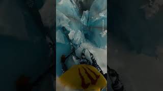 Skier Falls Into Massive Glacier Crevasse in French Alps [upl. by Lemmuela]