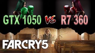 Far Cry 5  GTX 1050 VS R7 360 G4560 1080p Benchmarks [upl. by Mozza776]