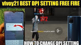 VIVO Y21 BEST DPI SETTING FOR FREE FIRE  HOW TO CHANGE DPI SETTING IN VIVO Y21 FREE FIRE [upl. by Arualana563]