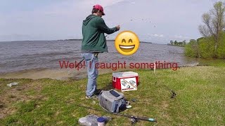 Bank Fishing at wright patman lake [upl. by Elleiram19]