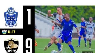 FT APR FC 91 RAYON SPORTS FC U17 HIGHLIGHTS REBA IBITEGO BYIZA byaranze umukino [upl. by Sine]