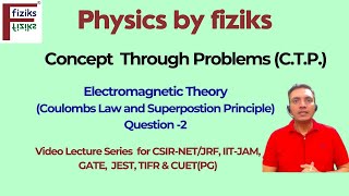 CTPEMT Coulombs Law Question2 CSIRNETJRF IITJAMGATEJEST TIFR amp CUETPG [upl. by Kosiur]