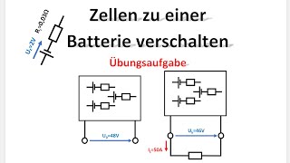 2VZellen zu einer Batterie mit U48V und einer Klemmenspannung von 46V bei 50A zusammenschalten [upl. by Cynera]