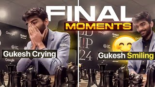 Final Moments of Gukesh Winning World Championship  Gukesh Crying [upl. by Coleville]