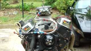 NASTY 468 BIG BLOCK CHEVY ENGINE START UPCRAZY CAM INSANE EXHAUSTHIGH TECH REDNECKS [upl. by Gnas]