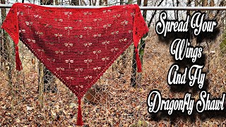 Learn To Crochet A Dragonfly Shawl Tutorial [upl. by Harrell364]