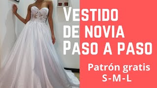 Vestido de novia paso a paso  Patrón  escalado confección  Tutorial completo [upl. by Leizahaj]