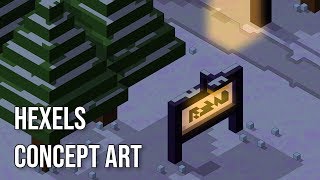 Digital Art Timelapse  Marmoset Hexels 3  Indie Game Concept Art  Snow Scene [upl. by Painter]