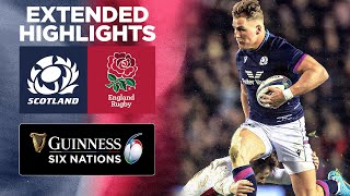 Scotland v England  Extended Match Highlights  2022 Guinness Six Nations [upl. by Macdonell]