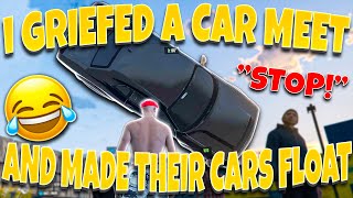 Griefing Cars By Making Them FLOAT During Car Meet 😂 GTA 5 RP [upl. by Ragucci]