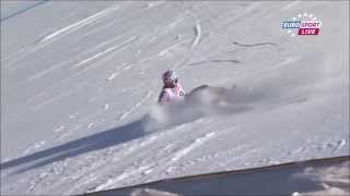 Bode Miller Crash at WC SuperG in VailBeaver Creek 2015 [upl. by Supple]