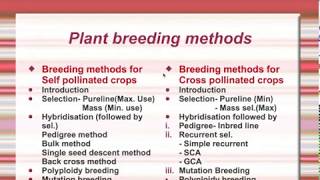 BREEDING METHODS AND BREEDING POPULATION [upl. by Nelra]