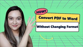 How to Convert PDF to Word without Changing the Format [upl. by Gibeon190]