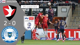 Cheltenham Town 20 Peterborough United Matchday40 Rescheduled EFL League One 2324 Highlight [upl. by Dal]