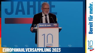 Joachim Kuhs AfD Listenaufstellung Magdeburg 2023 [upl. by Lore]