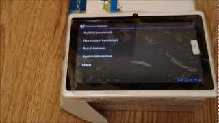 Tablet Q88 Android Benchmarks Antutu Quadrant Review [upl. by Noirred612]