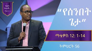 የማቴዎስ ወንጌል ትምህርት 56  የሰንበት ጌታ  በአብርሃም ተማርያም  Matthew Teaching 56  By Abraham Tmariam [upl. by Huggins848]