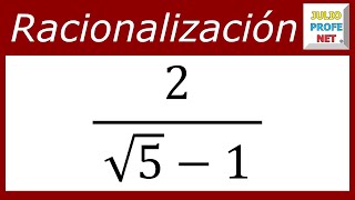 RACIONALIZACIÓN MEDIANTE CONJUGACIÓN  Ejercicio 5 [upl. by Ecnarret]