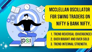 McClellan Oscillator For Swing Traders on Nifty stockmarket trading nifty [upl. by Shaer368]