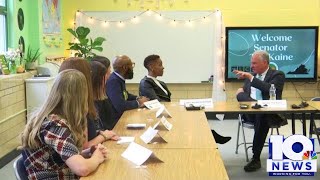 Kaine visits Lynchburg elementary school [upl. by Nagam]