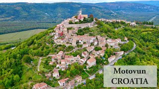 Motovun Istria Croatia  drone view 4K [upl. by Wolfson828]