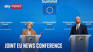 EU news conference on final day of summit [upl. by Sykes]