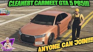 GTA 5 PS5 CLEAN CARMEET ANYONE CAN JOIN No F1s CLEAN CARS ONLY [upl. by Combe]