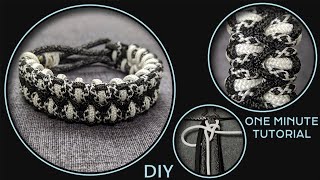 How to Make Paracord Bracelet Tying Half Hitch Knots [upl. by Domel]