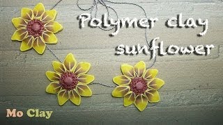 DIY Polymer clay Sunflower Tutorial  Necklace [upl. by Arved]