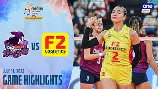 Choco Mucho vs F2 Logistics highlights  2023 PVL Invitational Conference  Jul 11 2023 [upl. by Harihs671]