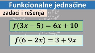 Funkcionalne jednačine [upl. by Yhcir]