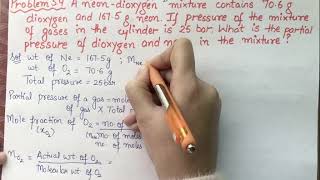 A neondioxygen mixture contains 706g dioxygen and 1675g neon If pressure of the mixture of gases [upl. by Dnumyar77]