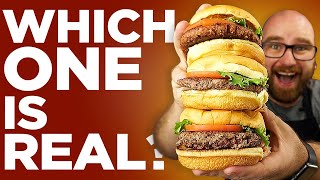 Beyond Burger vs Impossible Burger Fake vs Real Burger  Which One Tastes Better [upl. by Esorlatsyrc]