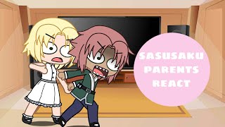 sasusaku parents react sasusaku family uchiha [upl. by Ihtraa]