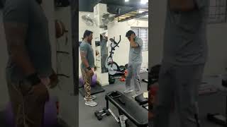 Exerciser with gym trainer John in Fitness studio  Nr Bora Banda bus stop Hyderabad [upl. by Nerrol681]