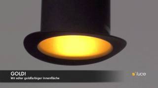 sluce TOPHAT Hängeleuchte Zylinger gold LichtDesign Skapetze [upl. by Uokes]