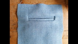 How To Sew A Jet Pocket [upl. by Hickie]