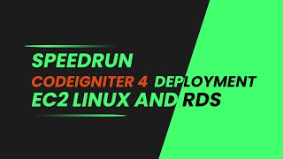 How to Speedrun Deploy CodeIgniter 4 with ec2 Linux 2 and RDS within 14mins [upl. by Curcio669]