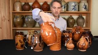 New England Redware Pottery Late 1700s  Early 1800s [upl. by Nellir]