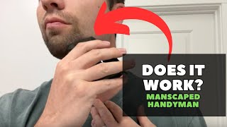 Testing Manscape The Handyman Face Shaver Honest Review [upl. by Onnem475]