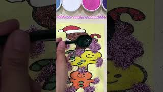 Christmas cookies sand painting music bgmchristmasart drawingcoloringsatisfyingpaintingasmr [upl. by Caine639]