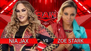 WR3D ZOEY STARK VS NIA JAX RETURNS  RAW [upl. by Anelah]