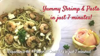 Shrimp amp Pesto Pasta Recipe Using Contadina Products [upl. by Aroel]