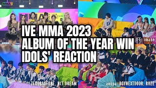 Idols reaction on IVE winning MMA 2023 Album Of The Year  NewJeans aespa NCT DREAM RIIZE amp more [upl. by Valerie]